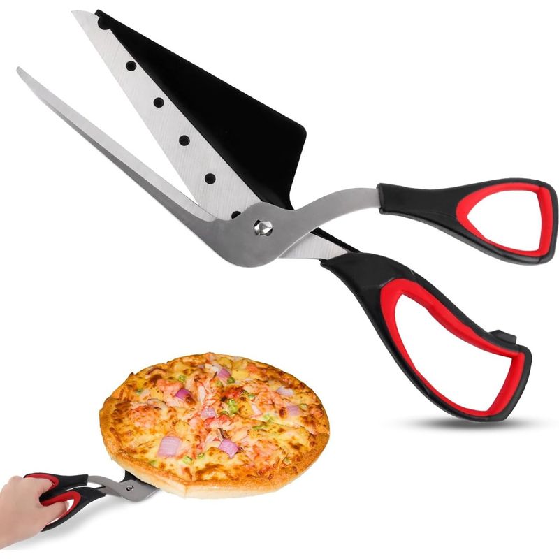 Pizzaschere – Lebensmittelechter Edelstahl – 13,5 Cm Klinge, 3 Mm Dick – Ergonomisch Und Sicher – Für Pizza, Crêpes, Törtchen, Pasta – 1 Stück