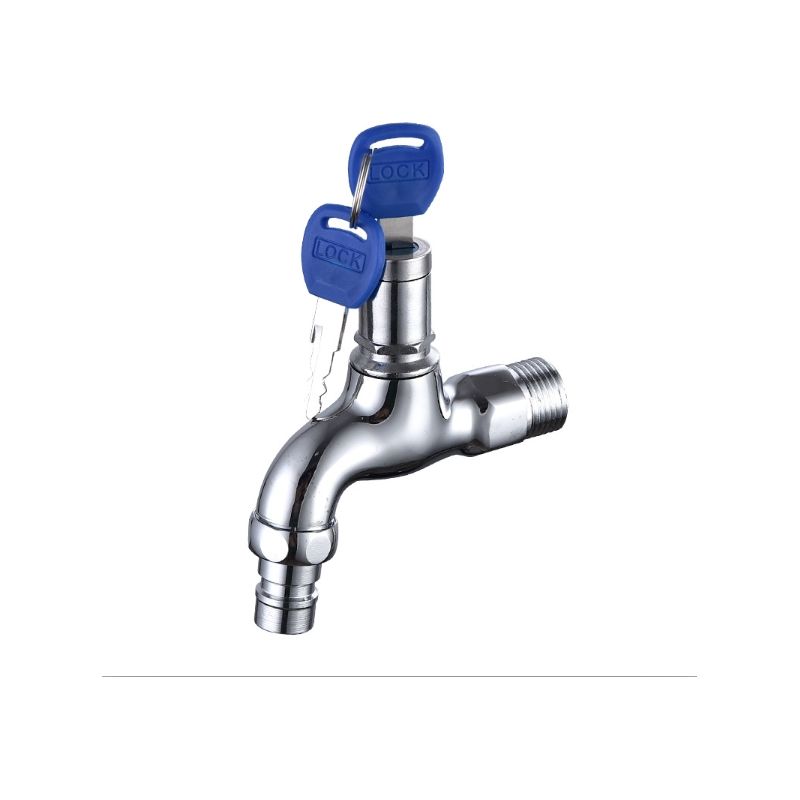 Gartenwasserhahn – Diebstahlsicherer Messinghahn – Abschließbar Mit Schlüssel – Für Waschmaschine, Garten Und Bewässerung – 1 Stück