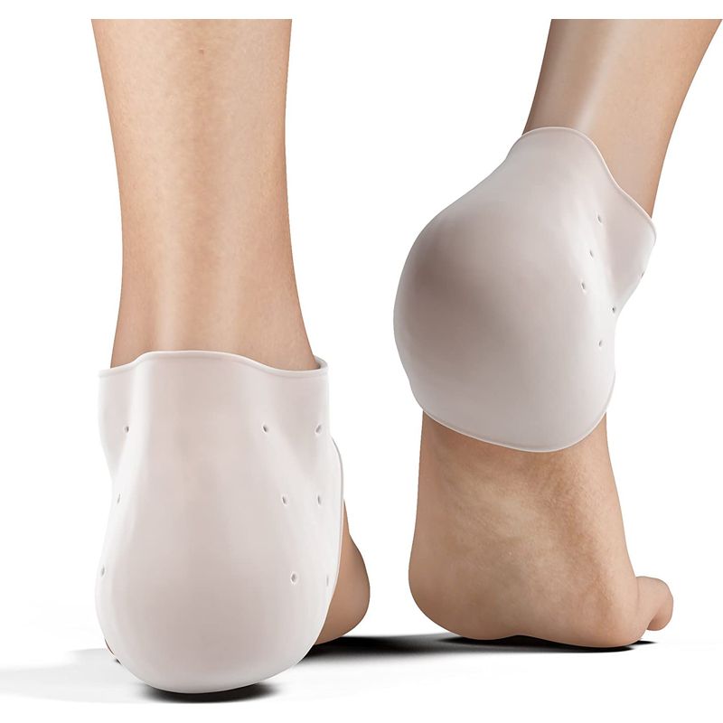 Silikon-fersenschutz – Stoßfest Und Atmungsaktiv – Bei Fersenschmerzen, Plantarfasziitis, Fersensporn Und Zur Vorbeugung Von Blasen – 2er-pack