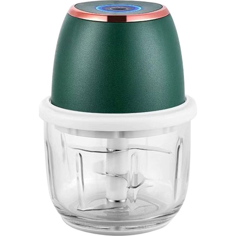 Elektrischer Mini-zerkleinerer – 300-ml-glasschüssel – Kabellos Und Wiederaufladbar – Für Knoblauch, Zwiebeln Und Gemüse – 1 Stück