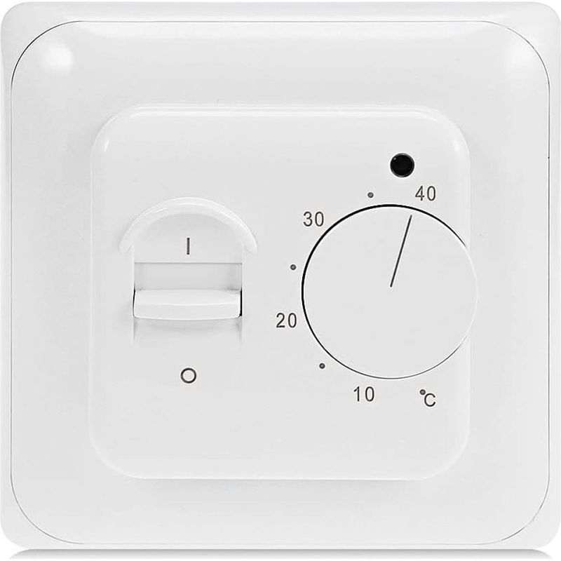 Fußbodenheizungsthermostat – 230 V Wechselstrom – 16 A – Integrierter Bodensensor + 3 M Außensensor – Messbereich 5 Bis 40 °c – Unterputzmontage – 1 Stück