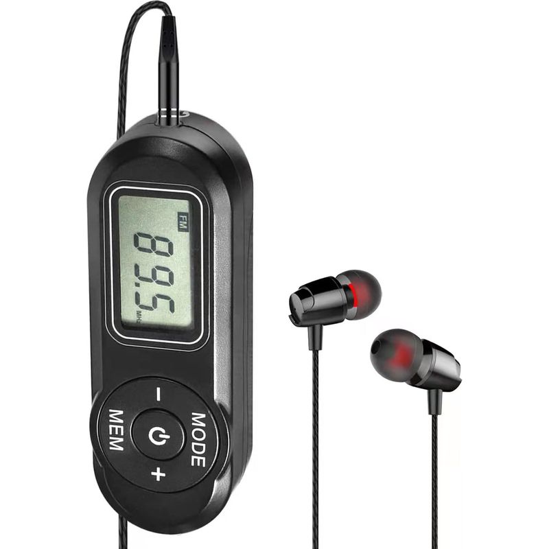 Tragbares Fm-radio – Lcd-display Mit Digitalem Zugriff – Ideal Für Spaziergänge Und Joggen Im Freien – Betrieb Mit 2 Aaa-batterien – 20 Senderspeicherplätze