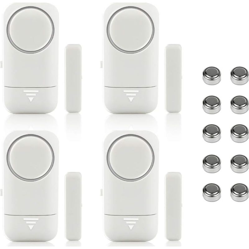 Kabelloser Magnetalarm – 120 Db Tür-/fenstermelder – Drahtloses Einbruchmeldesystem – 4er-pack