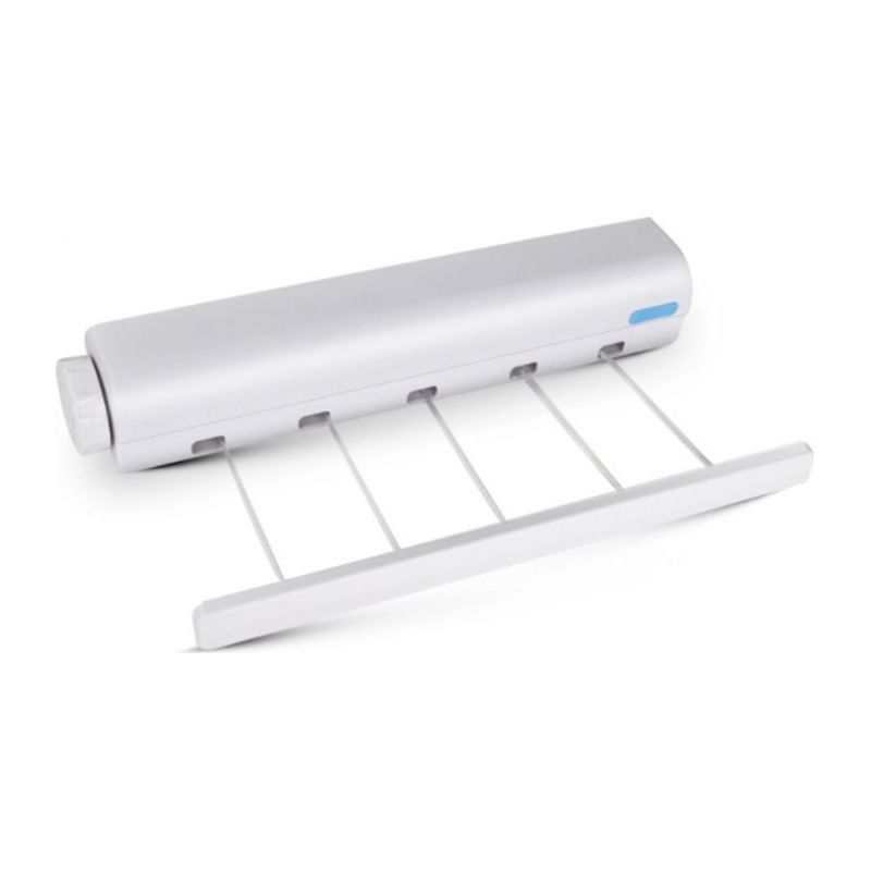 Einziehbare Wäscheleine – 5 Stränge – Kompakte Wandmontage Für Den Innen- Und Außenbereich – 36,8 X 6,3 X 6 Cm – 1 Stück