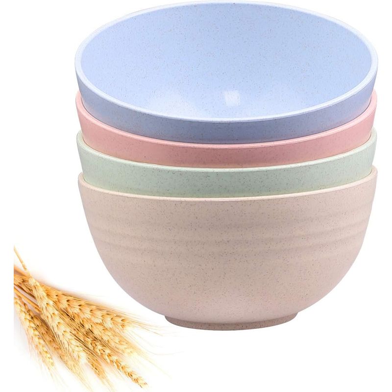 Müslischale – 710 Ml – Weizenstrohfaser – Spülmaschinen- Und Mikrowellengeeignet – Für Reis, Suppe, Salat – 4er-set