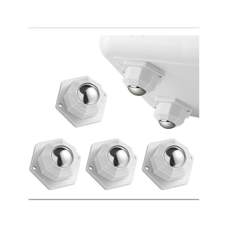 Kugelgelagerte Rollen – Maximale Traglast 200 Kg – Für Schwere Möbel – Selbstklebend Oder Zum Anbohren – 360° Drehbar – 4er-set