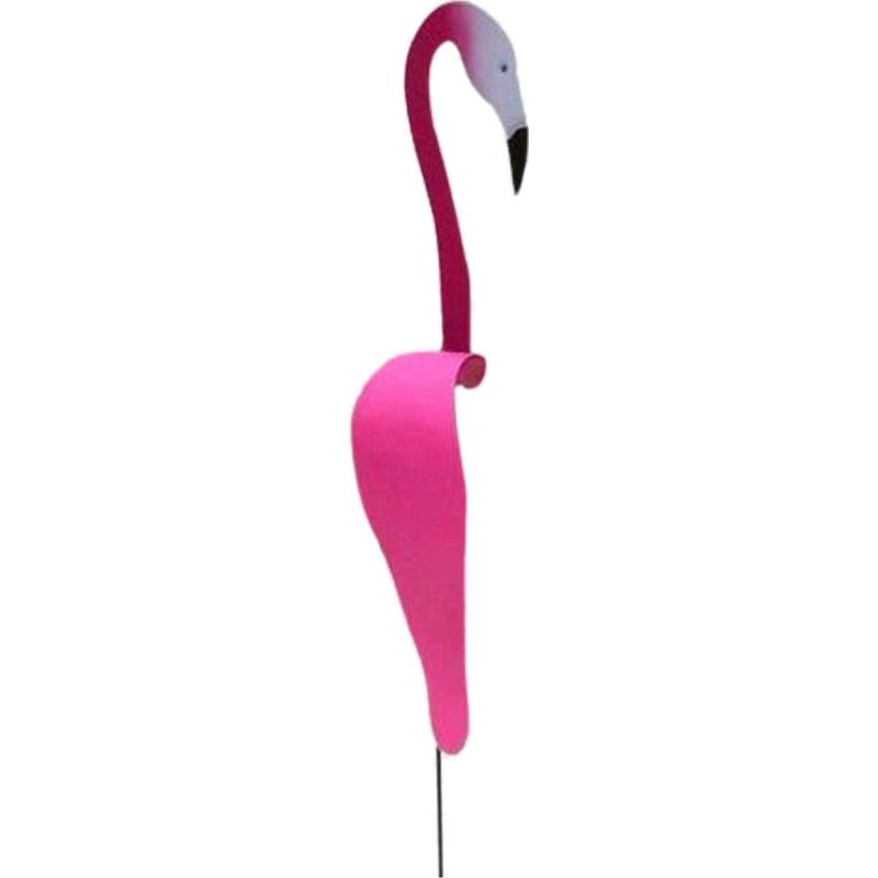 Flamingo-mobile – Aluminium – 35 Bis 40 Cm – 50 Cm Metallstiel – Gartendekoration – 1 Stück