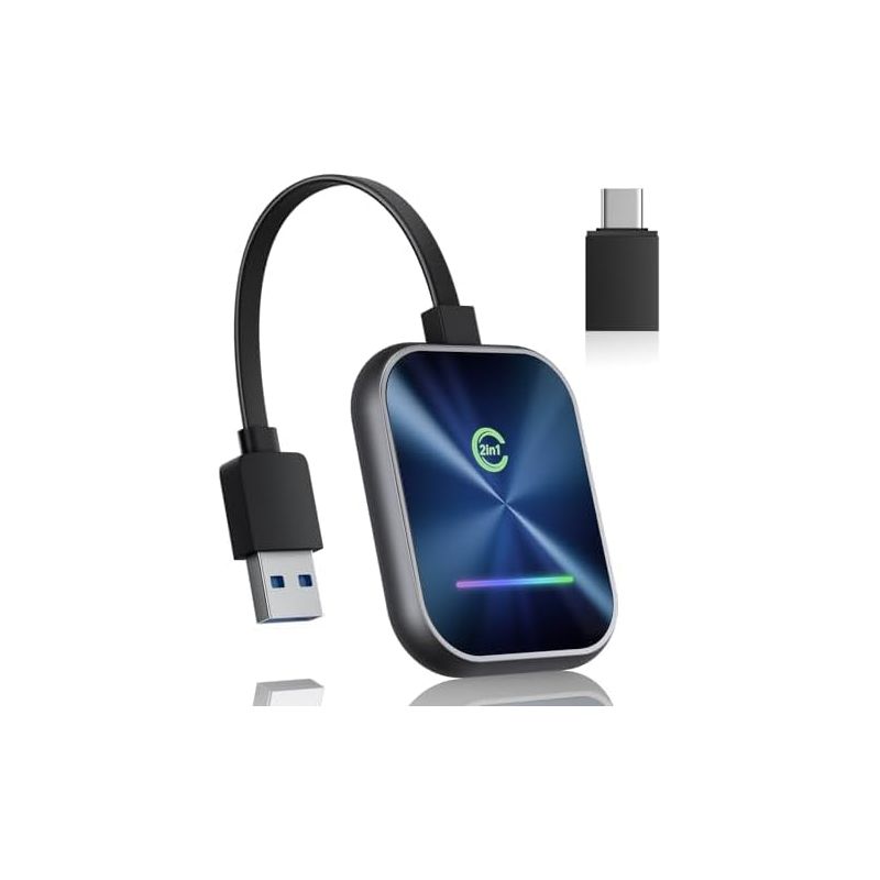 Kabelloser Carplay-adapter – Bluetooth 5.3 – Kompatibel Mit Iphone Ios 10+ Und Android Auto – Für Original-autoradios Mit Usb-/usb-c-anschluss – 1 Stück