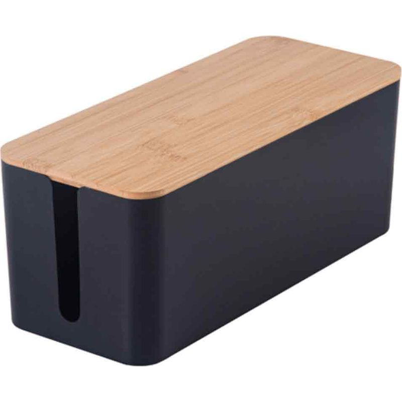 Kabelmanagementbox – Aufbewahrungsbox Für Steckdosenleisten – Abs Und Ahornkarton – 32 X 13,5 X 13 Cm – 1 Stück