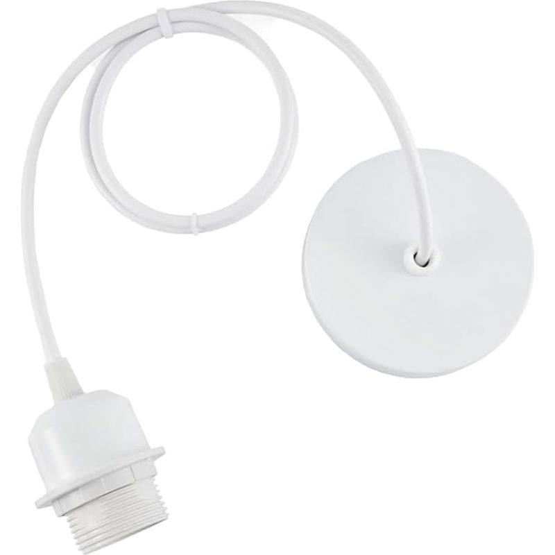 Pendelleuchtenfassung – E27 – 100 Cm Verstellbares Textilkabel – Lampenschirmkompatibel – 60 W