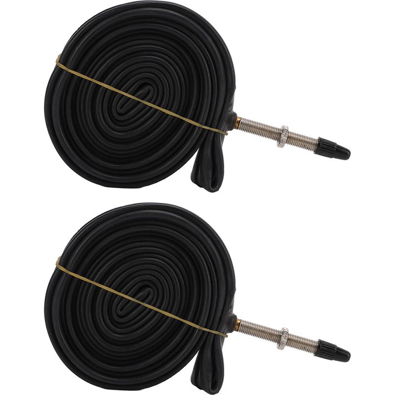700x23c Fahrradschlauch – 60-mm-presta-ventil – Butylkautschuk – Für 700c-reifen – 2er-pack Mit 2 Reifenhebern