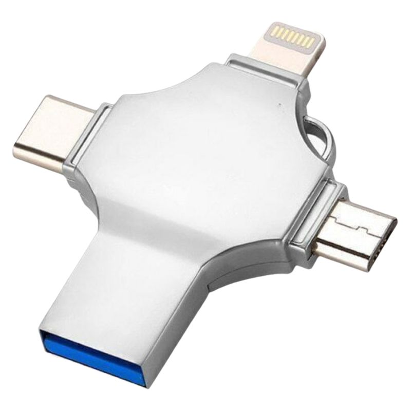 Usb-stick – 2 Tb – Usb 3.0 – Kompatibel Mit Ipad, Iphone, Android, Typ-c – 4 Schnittstellen – Schnelles Lesen/schreiben – Passwortschutz
