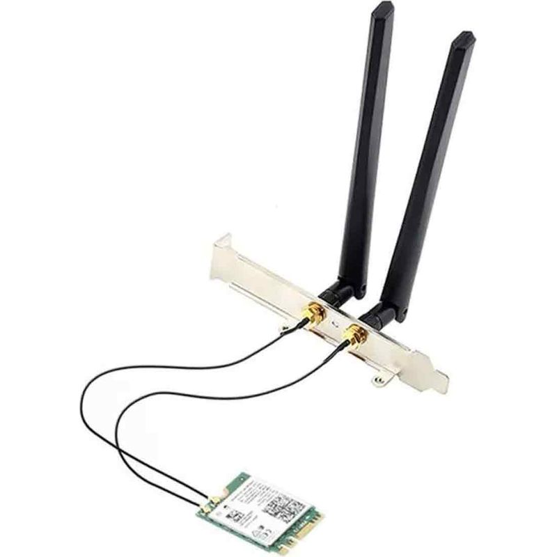 Wlan-karte 6e Ax210 - 5374 Mb-s - Bluetooth 5.2 - Antenne 10 Dbi - Pour Bureau - Komplettes Kit