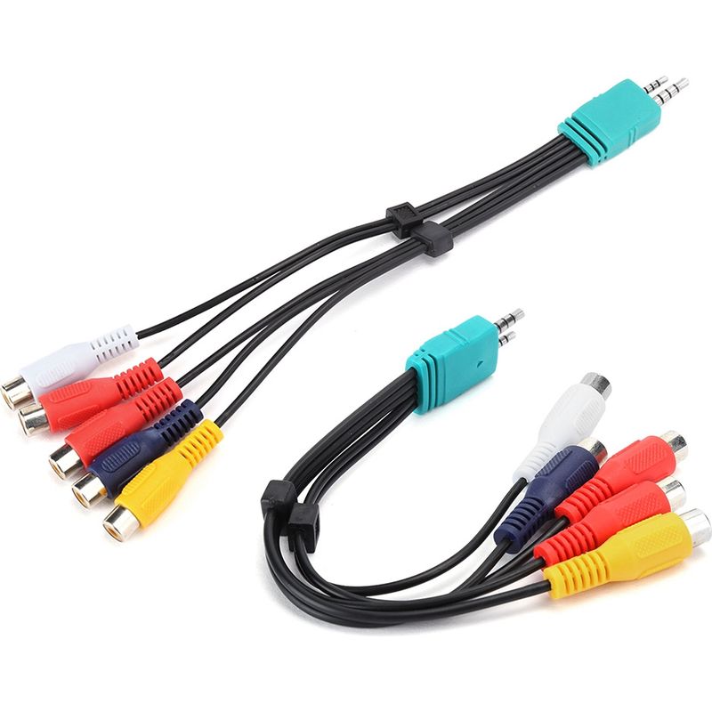 Komponentenvideokabel – 3,5 Mm + 2,5 Mm Auf 5 Cinch – Für Samsung Lcd-fernseher – 20 Cm – 2 Stück
