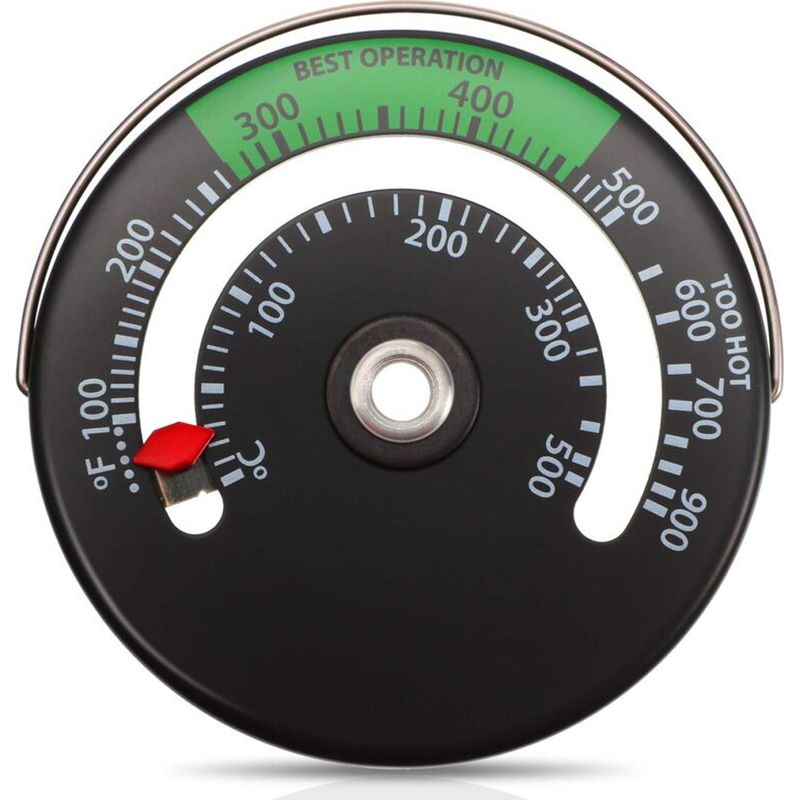 Ofenthermometer – Magnetisch – Messbereich 0 Bis 500 °c – Für Holzöfen Und Schornsteinrohre – 1 Stück
