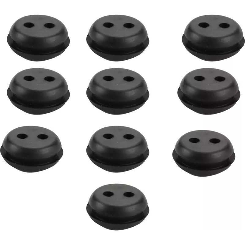 Tankverschlusskappe – Schwarze Gummidichtung Mit 2 Löchern – Für Freischneider, Rasenmäher, Heckenschere – 10er-packung