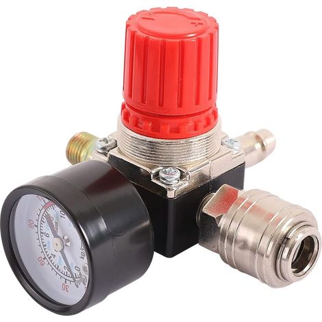 Druckregler Für Luftkompressoren – 180 Psi (12 Bar) – 1/4-zoll-pt-innengewinde – Mit Manometer Und Einstellknopf – 1 Stück