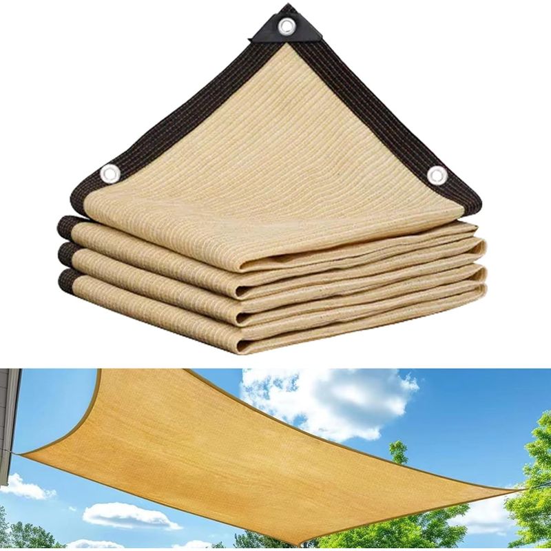 Sonnensegel – 3 M X 4 M – Polyethylen Hoher Dichte – Für Terrasse, Pergola, Garten, Hundeauslauf – Uv-beständig, Atmungsaktiv, Wasserdicht – 1 Stück
