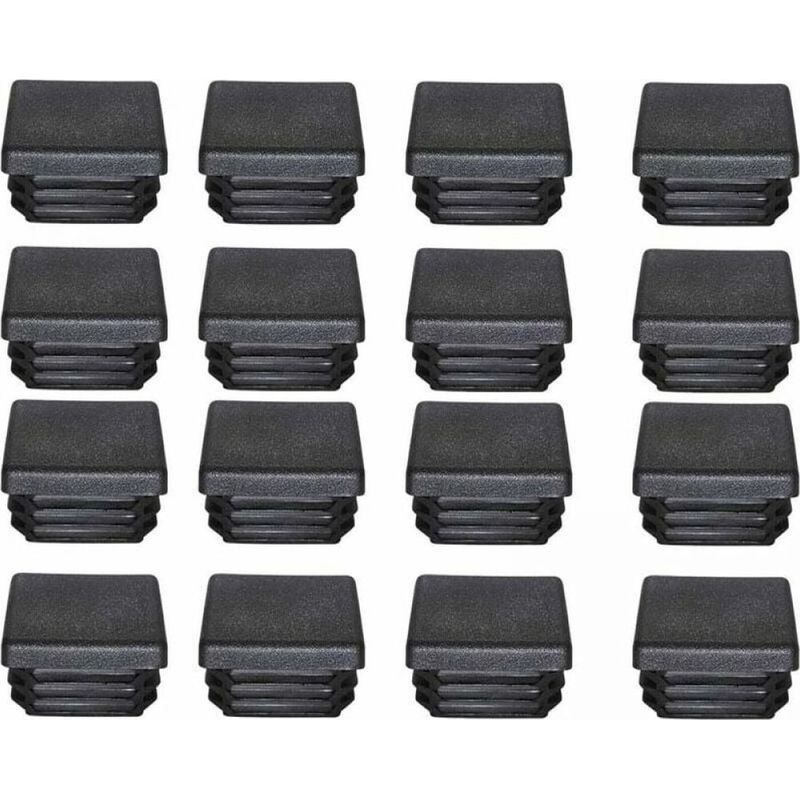 40x40 Mm Kunststoff-endkappe – Schwarze Vierkantrohr-endkappe – Für Trampolin-möbelbeine Und Quadratische Metallkonstruktionen – 16 Stück