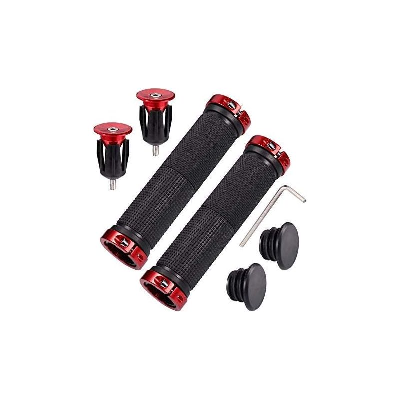 Lenkergriffe – Tpr – Rutschfest – Doppelte Aluminium-verriegelung – Für Mountainbikes, Bmx-räder, Roller, Falträder – 130 Mm – 2er-pack