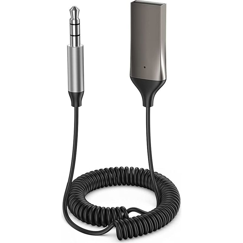 Bluetooth-aux-adapter – Kabelloser Bluetooth-5.0-audioempfänger – Für Autoradios Und Heimlautsprecher – 3,5-mm-klinkenstecker – Usb-stromversorgung – 1 Stück