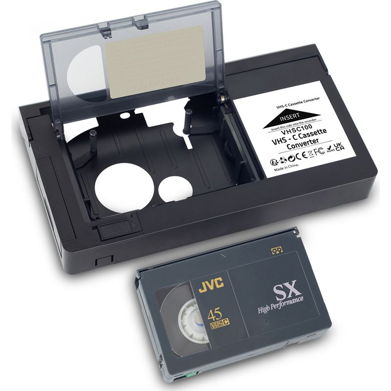 Vhs-c-kassettenadapter – Für Wiedergabe Und Aufnahme Auf Standard-vhs-videorecordern – Ein-tasten-bedienung – Kompakt – 1 Stück