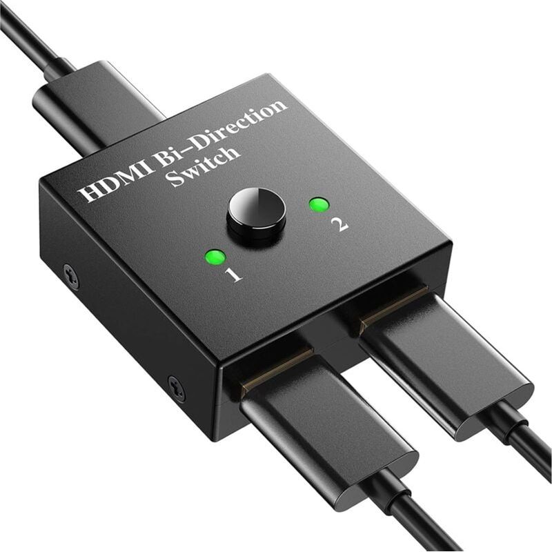 Hdmi-switch – 2 Eingänge, 1 Ausgang – 4k-auflösung, 30 Hz – 3d 1080p, Hdcp-kompatibel – Für Pc, Blu-ray, Xbox, Ps – 1 Stück