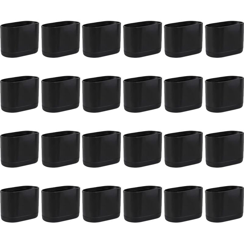 Stuhlkappen – 15 X 30 Mm – Für Stuhl- Und Tischbeine Aus Kunststoff – Boden- Und Möbelschutz – 24 Stück