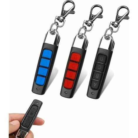 Telecommande Portail - 433 Mhz - Compatible Avec Portails Automatiques - Copie Clé Fixe - 3 Pièces