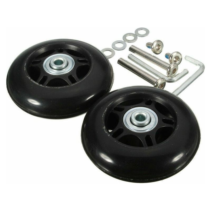 Gepäckrollen – 60 X 24 Mm – Gummi Und Metall – Für Koffer, Trolleys Und Rollwagen – 2er-set