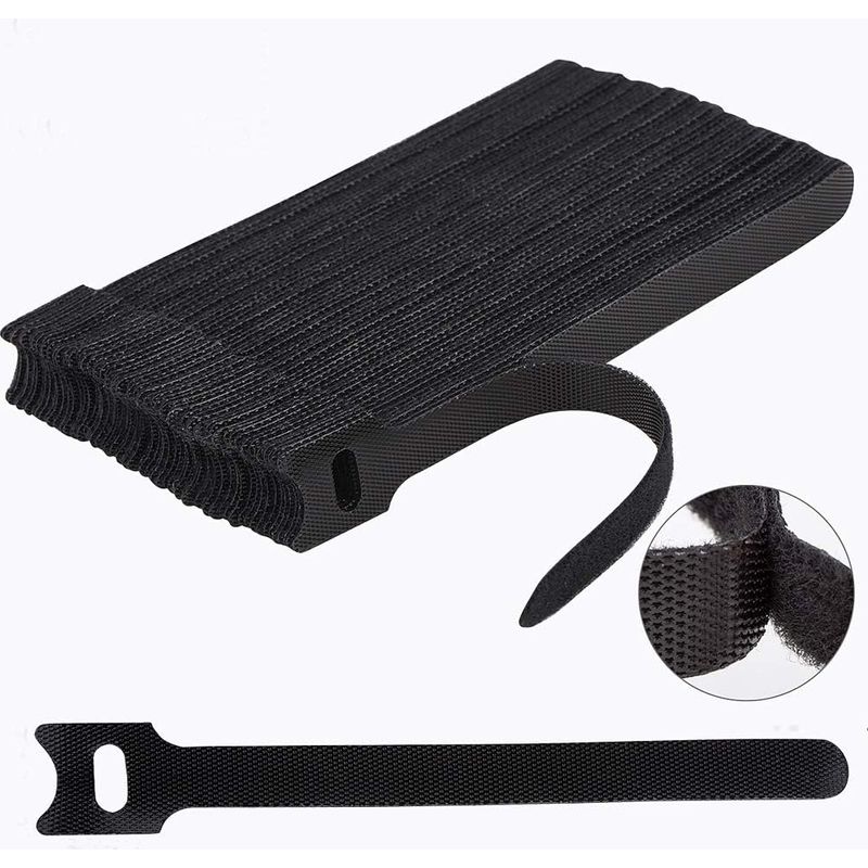 Kabelbinder – Verstellbares Nylonband Mit Klettverschluss – 15 Cm – Kabelmanagement Für Zuhause, Büro, Garage, Außenbereich – 60 Stück
