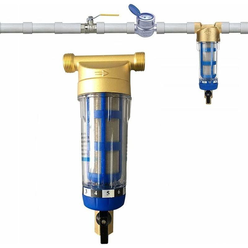 Sedimentfilter – 40 Mikron – Für Brunnen- Oder Leitungswasser – 1/2-zoll-anschluss – Wiederverwendbar