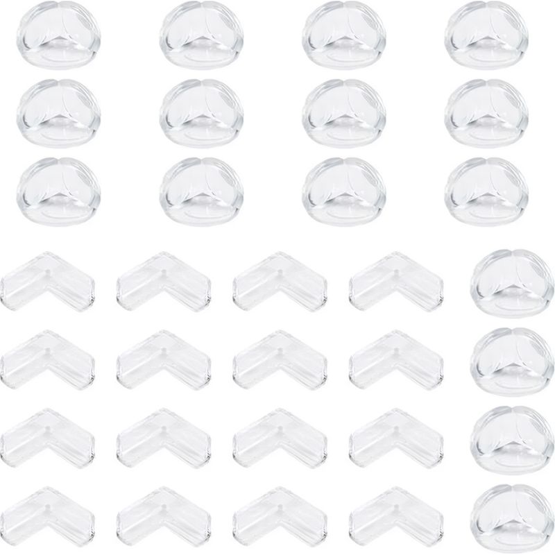 Tischkantenschoner – Transparente Silikon-eckenschützer Für Babys – Für Tische, Betten, Schreibtische, Schränke – 32 Stück