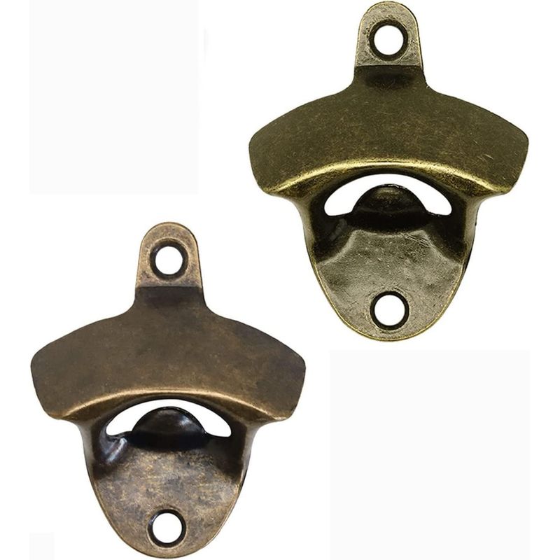 Wandmontierter Flaschenöffner – Robustes Metall – Für Küche, Bar, Terrasse, Restaurant – 8 X 6 Cm