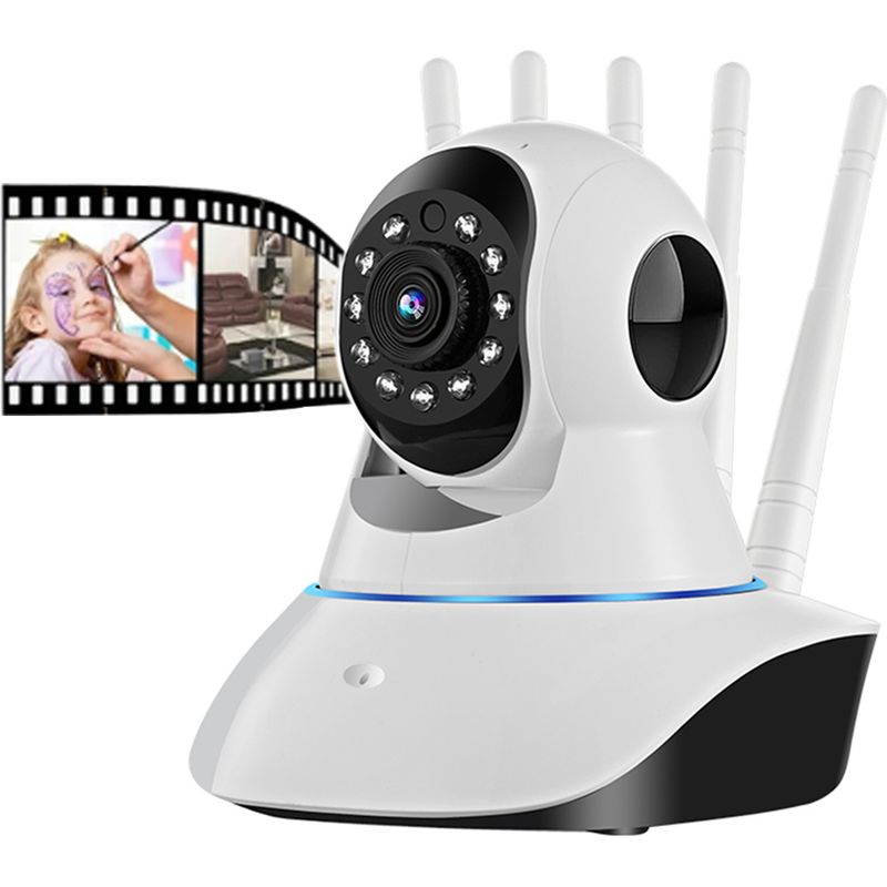Überwachungskamera – Wlan – 1080p-nachtsicht – Bewegungserkennung – Automatische Verfolgung – Zwei-wege-kommunikation – Verstärkte Antenne – 360° – 1 Stück