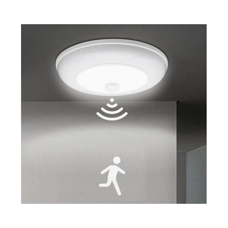 Led-wandleuchte Mit Pir-bewegungsmelder – Batteriebetrieb (aa) – Für Flur, Garage, Badezimmer, Veranda – 6000 K – 17 Leds – 1 Stück