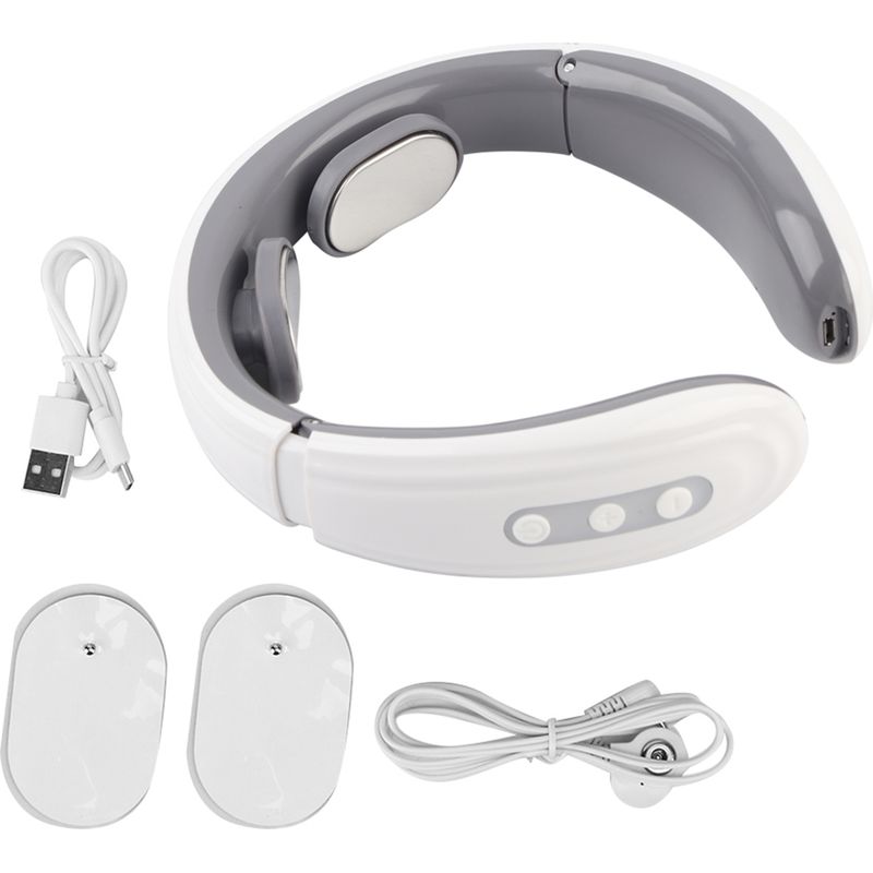 Nackenmassagegerät – Elektrostimulator Zur Linderung Von Nackenschmerzen – 6 Modi, 9 Stufen – Anpassbare 3d-technologie – Usb-aufladbar – 1 Stück