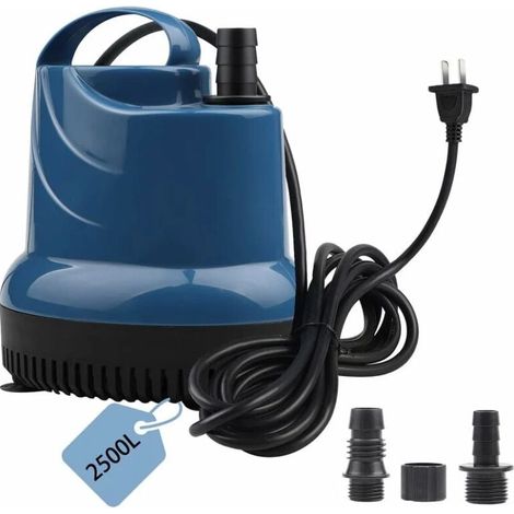 [lcs] Mini-tauchpumpe 2500 L/h 40 W 230 V - Kellerpumpe - Förderhöhe: 2,3 M - Kabellänge: 2,5 M - Ideal Für Gärten, Aquarien, Teiche Und Springbrunnen