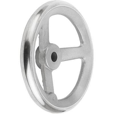 HANDRAD DIN950, D1=100 PASSBOHRUNG D2=12H7, GRAUGUSS, OHNE GRIFF