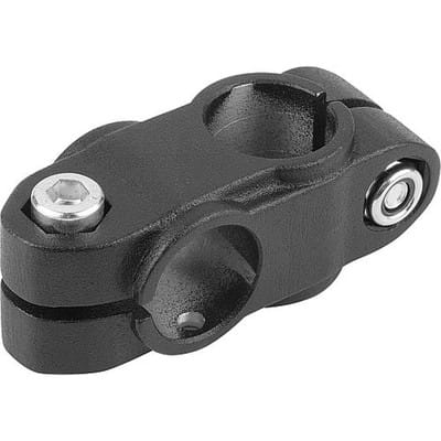 ROHRVERBINDER KREUZSTÜCK FÜR LINEAREINHEIT, A=20, TYP=40, ALUMINIUM SCHWARZ PULVERBESCHICHTET, KOMP:STAHL