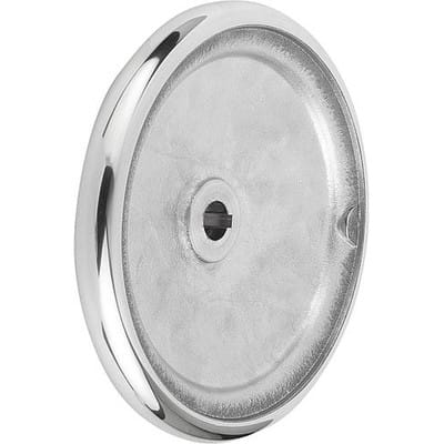 SCHEIBENHANDRAD ÄHNLICH DIN950 D1=160 PASSBOHRUNG MIT NUT D2=16H7, B3=5, T=18,3, ALUMINIUM, OHNE GRIFF
