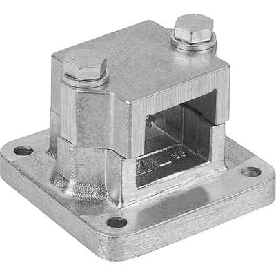 ROHRVERBINDER MIT FLANSCH ALUMINIUM, FÜR VIERKANTROHRE, KOMP:STAHL, A=30,3