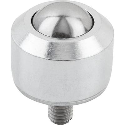 KUGELROLLE MINI D2=M06X12, FORM:B STAHL, KOMP:STAHL