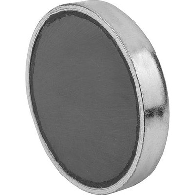 MAGNET FLACHGREIFER D=10 ±0,15, H=4,5, HARTFERRIT, RUND, KOMP:STAHL