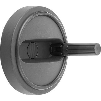 HANDRAD D1=80, PASSBOHRUNG MIT NUT D2=12H7, B3=4, T=13,8, GR.1, THERMOPLAST, KOMP:THERMOPLAST, GRIFF