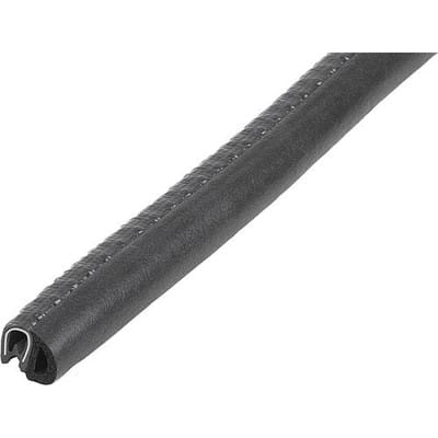 KANTENSCHUTZ-DICHTPROFIL 5000X7X10, FORM:F, PVC SCHWARZ, KOMP:EPDM