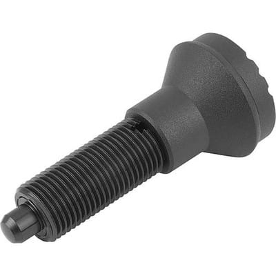 ARRETIERBOLZEN OHNE RASTNUT GR.1 D1=M10X1, FORM:G STAHL, GEHÄRTET, KOMP:THERMOPLAST, SCHWARZGRAU RAL7021