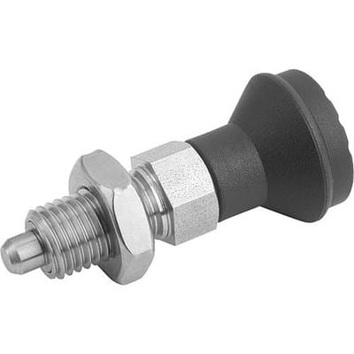 ARRETIERBOLZEN GR.2 D1=M12X1,5, D=6, FORM:B OHNE RASTNUT MIT KONTERMUTTER, EDELSTAHL UNGEHÄRTET, KOMP:THERMOPLAST