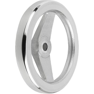 2-SPEICHENHANDRAD D1=80 PASSBOHRUNG D2=10H7, ALUMINIUM, OHNE GRIFF