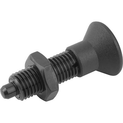 ARRETIERBOLZEN OHNE RASTNUT GR.2 M12X1,5, FORM:H, STAHL GEHÄRTET, KOMP:THERMOPLAST SCHWARZGRAU RAL7021